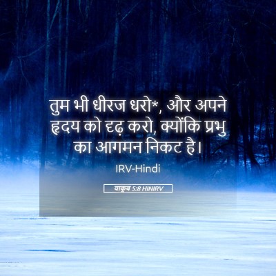 Picture 05 - याकूब 5:8 HINIRV - तुम भी धीरज धरो*, और - Bible Verse Picture