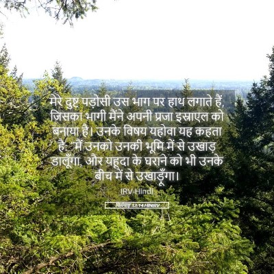 Picture 05 - यिर्मयाह 12:14 HINIRV - मेरे दुष्ट पड़ोसी - Bible Verse Picture