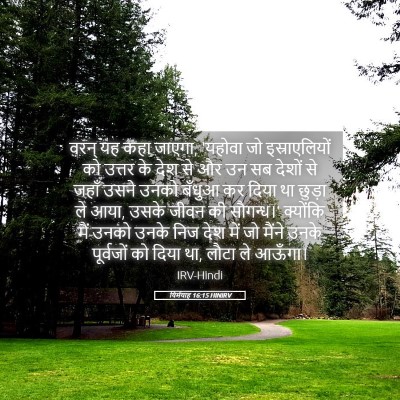 Picture 05 - यिर्मयाह 16:15 HINIRV - वरन् यह कहा जाएगा, - Bible Verse Picture