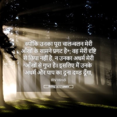 Picture 05 - यिर्मयाह 16:17 HINIRV - क्योंकि उनका पूरा - Bible Verse Picture
