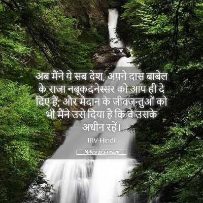 Picture 05 - यिर्मयाह 27:6 HINIRV - अब मैंने ये सब देश, - Bible Verse Picture