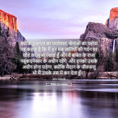 Picture 05 - यिर्मयाह 28:14 HINIRV - क्योंकि इस्राएल - Bible Verse Picture