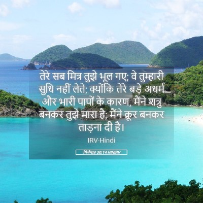 Picture 05 - यिर्मयाह 30:14 HINIRV - तेरे सब मित्र तुझे - Bible Verse Picture