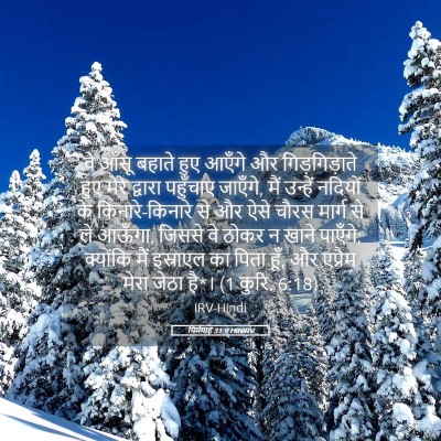 Picture 05 - यिर्मयाह 31:9 HINIRV - वे आँसू बहाते हुए - Bible Verse Picture