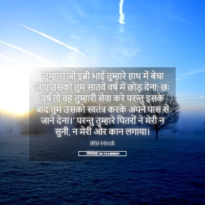 Picture 05 - यिर्मयाह 34:14 HINIRV - 'तुम्हारा जो इब्री - Bible Verse Picture