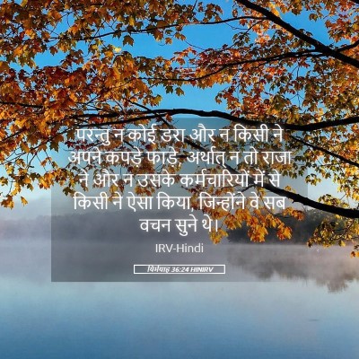 Picture 05 - यिर्मयाह 36:24 HINIRV - परन्तु न कोई डरा और - Bible Verse Picture