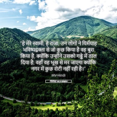 Picture 05 - यिर्मयाह 38:9 HINIRV - “हे मेरे स्वामी, हे - Bible Verse Picture