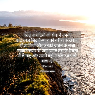 Picture 05 - यिर्मयाह 39:5 HINIRV - परन्तु कसदियों की - Bible Verse Picture