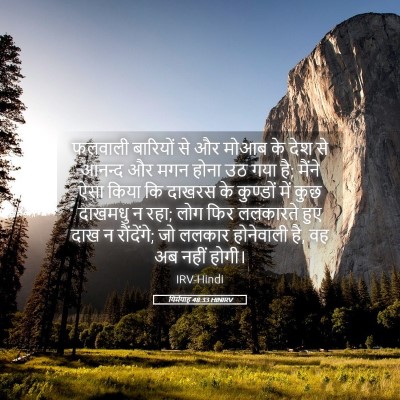 Picture 05 - यिर्मयाह 48:33 HINIRV - फलवाली बारियों से - Bible Verse Picture