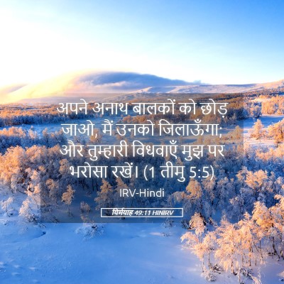 Picture 05 - यिर्मयाह 49:11 HINIRV - अपने अनाथ बालकों - Bible Verse Picture