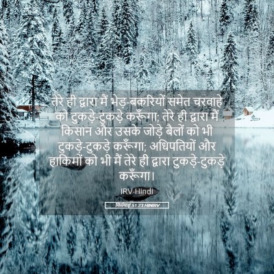 Picture 05 - यिर्मयाह 51:23 HINIRV - तेरे ही द्वारा मैं - Bible Verse Picture