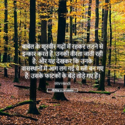 Picture 05 - यिर्मयाह 51:30 HINIRV - बाबेल के शूरवीर - Bible Verse Picture