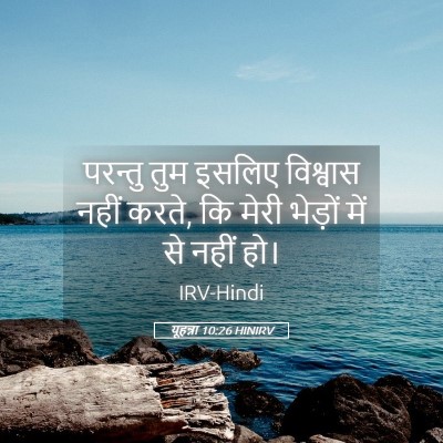 Picture 05 - यूहन्ना 10:26 HINIRV - परन्तु तुम इसलिए - Bible Verse Picture