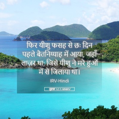 Picture 05 - यूहन्ना 12:1 HINIRV - फिर यीशु फसह से छः - Bible Verse Picture