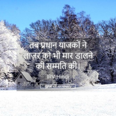 Picture 05 - यूहन्ना 12:10 HINIRV - तब प्रधान याजकों - Bible Verse Picture