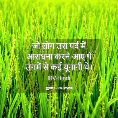 Picture 05 - यूहन्ना 12:20 HINIRV - जो लोग उस पर्व में - Bible Verse Picture