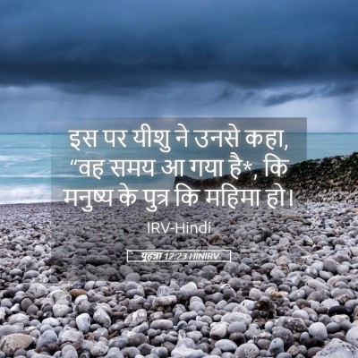 Picture 05 - यूहन्ना 12:23 HINIRV - इस पर यीशु ने उनसे - Bible Verse Picture