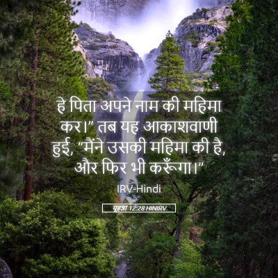 Picture 05 - यूहन्ना 12:28 HINIRV - हे पिता अपने नाम की - Bible Verse Picture