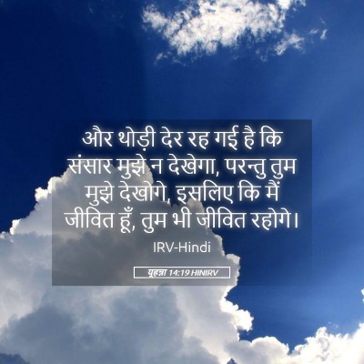 Picture 05 - यूहन्ना 14:19 HINIRV - और थोड़ी देर रह गई - Bible Verse Picture