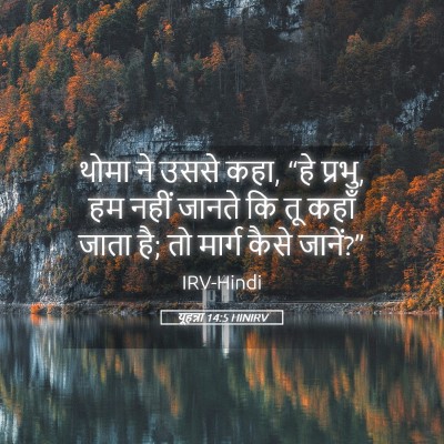 Picture 05 - यूहन्ना 14:5 HINIRV - थोमा ने उससे कहा, - Bible Verse Picture