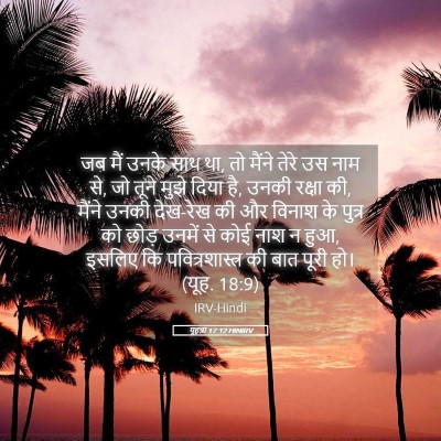 Picture 05 - यूहन्ना 17:12 HINIRV - जब मैं उनके साथ था, - Bible Verse Picture