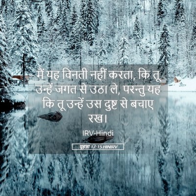 Picture 05 - यूहन्ना 17:15 HINIRV - मैं यह विनती नहीं - Bible Verse Picture