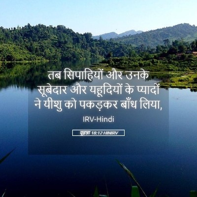 Picture 05 - यूहन्ना 18:12 HINIRV - तब सिपाहियों और - Bible Verse Picture