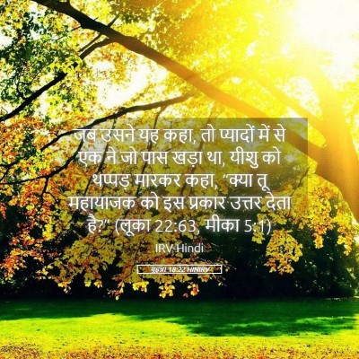 Picture 05 - यूहन्ना 18:22 HINIRV - जब उसने यह कहा, तो - Bible Verse Picture