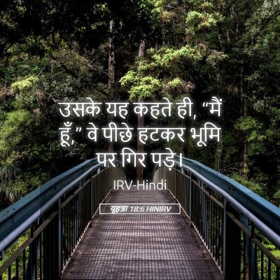 Picture 05 - यूहन्ना 18:6 HINIRV - उसके यह कहते ही, - Bible Verse Picture