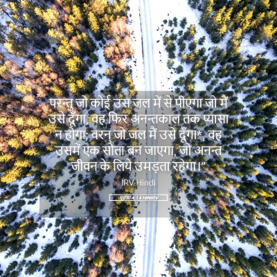 Picture 05 - यूहन्ना 4:14 HINIRV - परन्तु जो कोई उस जल - Bible Verse Picture