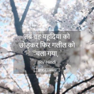 Picture 05 - यूहन्ना 4:3 HINIRV - तब वह यहूदिया को - Bible Verse Picture