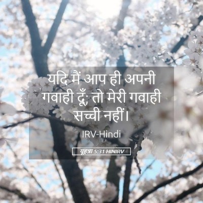 Picture 05 - यूहन्ना 5:31 HINIRV - यदि मैं आप ही अपनी - Bible Verse Picture