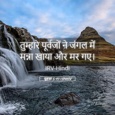 Picture 05 - यूहन्ना 6:49 HINIRV - तुम्हारे पूर्वजों - Bible Verse Picture