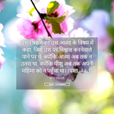 Picture 05 - यूहन्ना 7:39 HINIRV - उसने यह वचन उस - Bible Verse Picture