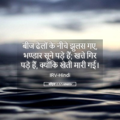 Picture 05 - योएल 1:17 HINIRV - बीज ढेलों के नीचे - Bible Verse Picture