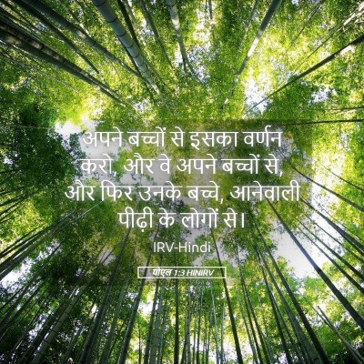 Picture 05 - योएल 1:3 HINIRV - अपने बच्चों से - Bible Verse Picture