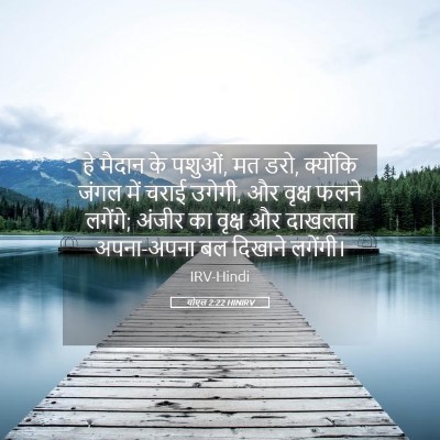 Picture 05 - योएल 2:22 HINIRV - हे मैदान के पशुओं, - Bible Verse Picture