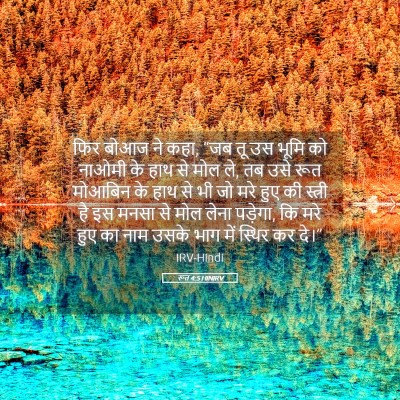 Picture 05 - रूत 4:5 HINIRV - फिर बोआज ने कहा, - Bible Verse Picture