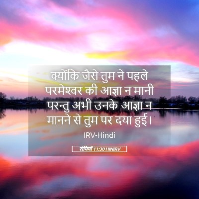Picture 05 - रोमियों 11:30 HINIRV - क्योंकि जैसे तुम - Bible Verse Picture