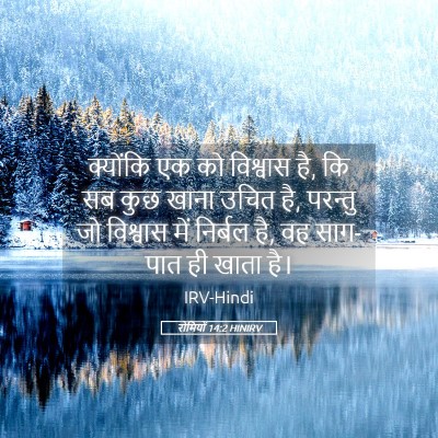 Picture 05 - रोमियों 14:2 HINIRV - क्योंकि एक को - Bible Verse Picture