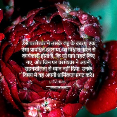 Picture 05 - रोमियों 3:25 HINIRV - उसे परमेश्‍वर ने - Bible Verse Picture