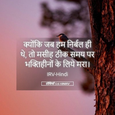 Picture 05 - रोमियों 5:6 HINIRV - क्योंकि जब हम - Bible Verse Picture