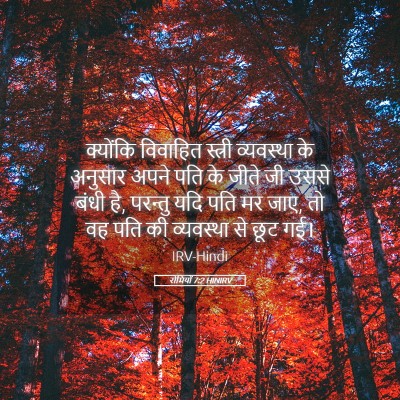 Picture 05 - रोमियों 7:2 HINIRV - क्योंकि विवाहित - Bible Verse Picture