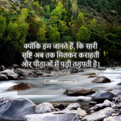 Picture 05 - रोमियों 8:22 HINIRV - क्योंकि हम जानते - Bible Verse Picture