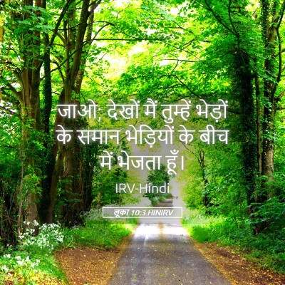 Picture 05 - लूका 10:3 HINIRV - जाओ; देखों मैं - Bible Verse Picture