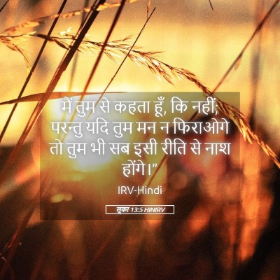 Picture 05 - लूका 13:5 HINIRV - मैं तुम से कहता - Bible Verse Picture