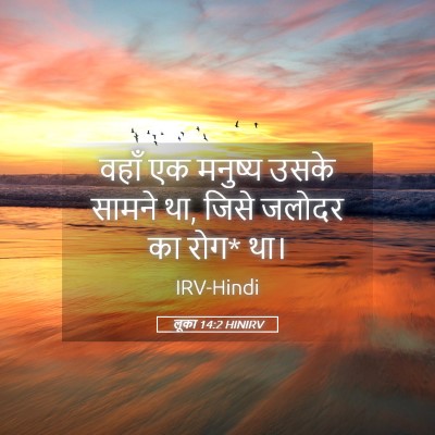 Picture 05 - लूका 14:2 HINIRV - वहाँ एक मनुष्य - Bible Verse Picture