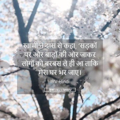 Picture 05 - लूका 14:23 HINIRV - स्वामी ने दास से - Bible Verse Picture