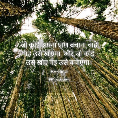 Picture 05 - लूका 17:33 HINIRV - जो कोई अपना प्राण - Bible Verse Picture