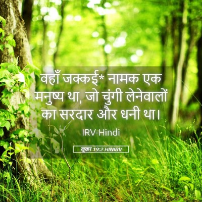 Picture 05 - लूका 19:2 HINIRV - वहाँ जक्कई* नामक एक - Bible Verse Picture